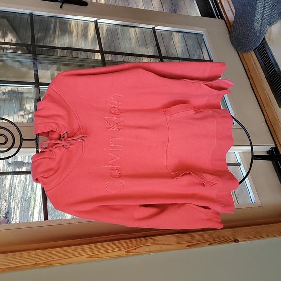 Calvin Klein Embroidered Pink Graphic Long Slv Sz XXL Hoodie - Picture 2 of 13